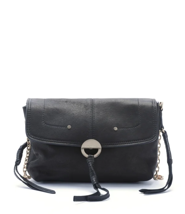 VANESSA BRUNO Sac Clutch Cuir Agneau Noir officiel 1