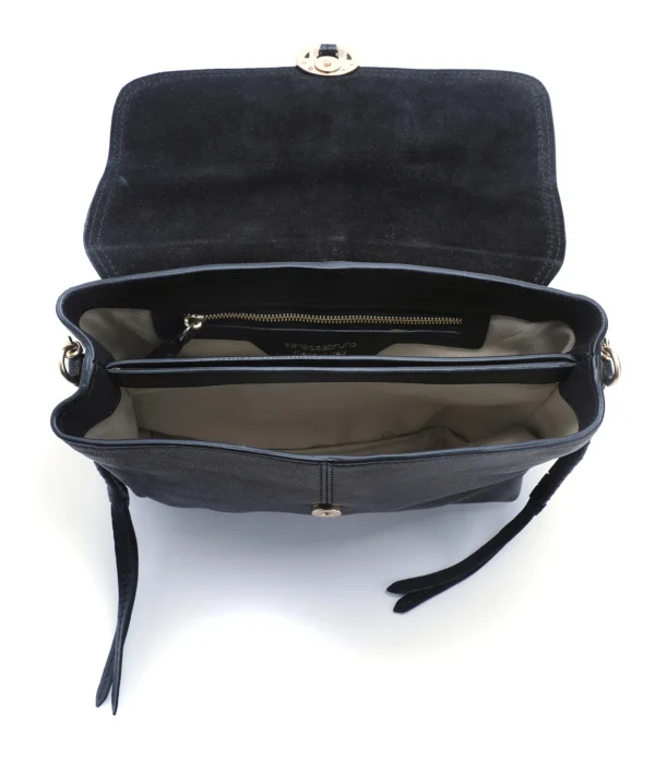 VANESSA BRUNO Sac Clutch Cuir Agneau Noir officiel 5