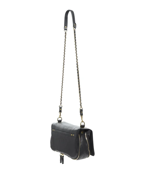 JEROME DREYFUSS Sac Bobi Cuir Froissé Noir achat pas cher 3