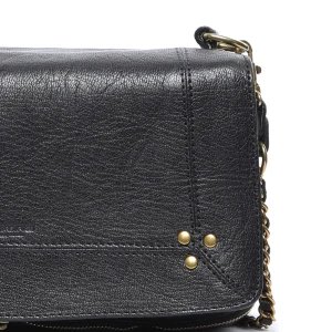 JEROME DREYFUSS Sac Bobi Cuir Froissé Noir achat pas cher 17