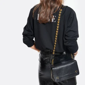 JEROME DREYFUSS Sac Bobi Cuir Froissé Noir achat pas cher 23