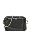 pas cher en ligne CLARIS VIROT Sac Charly Python Noir Chaîne Or 20