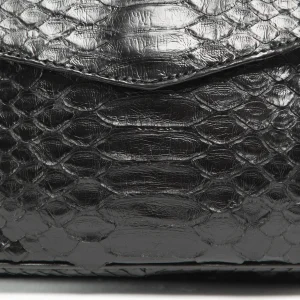 pas cher en ligne CLARIS VIROT Sac Charly Python Noir Chaîne Or 14