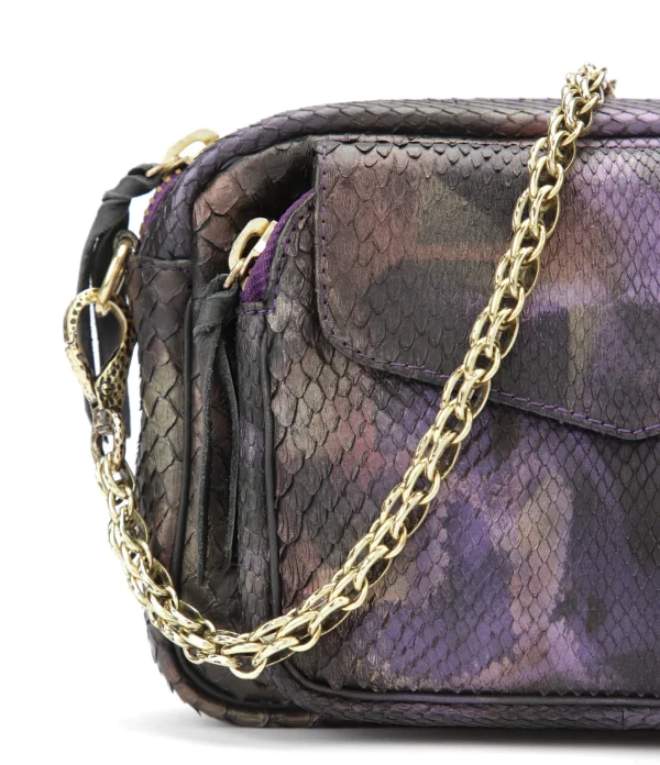 CLARIS VIROT Sac Charly Python Carbone achetez 3