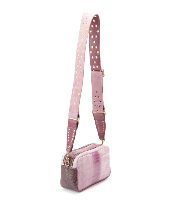 CLARIS VIROT Sac Lily Python Bordeaux Délavé Achat 3