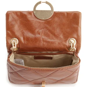 VANESSA BRUNO Sac Nano Moon Cuir Vachette Havane nouveau produit 12