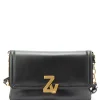 pas cher en vente ZADIG & VOLTAIRE Sac ZV Initiale La Clutch Cuir Noir 26