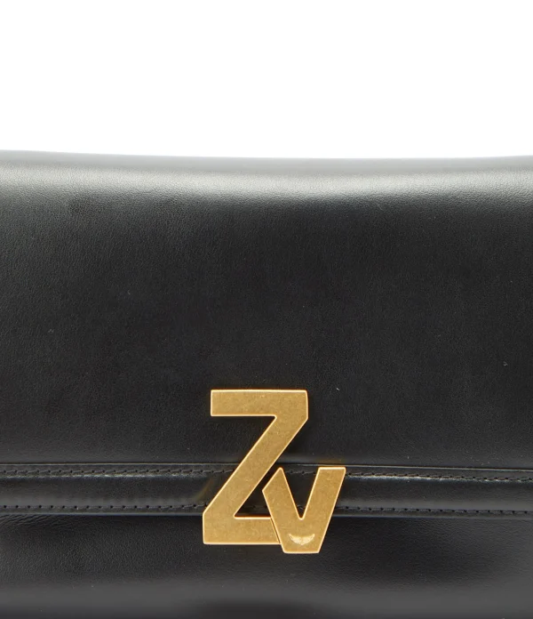 pas cher en vente ZADIG & VOLTAIRE Sac ZV Initiale La Clutch Cuir Noir 5