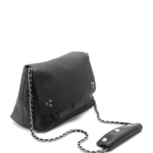 vente en ligne JEROME DREYFUSS Sac Lulu M Cuir Noir Silver 13