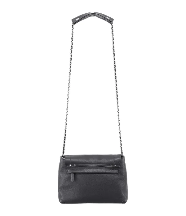 vente en ligne JEROME DREYFUSS Sac Lulu M Cuir Noir Silver 4