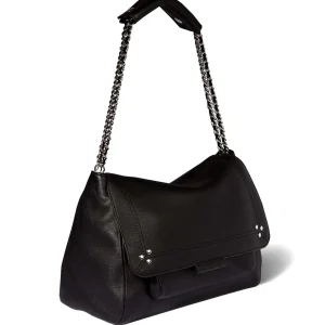 vente en ligne JEROME DREYFUSS Sac Lulu M Cuir Noir Silver 17