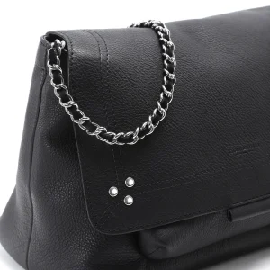 vente en ligne JEROME DREYFUSS Sac Lulu M Cuir Noir Silver 21