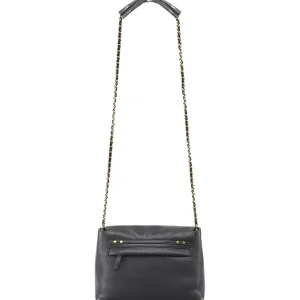 JEROME DREYFUSS Sac Lulu M Cuir Grainé Noir Brass vente luxe pas cher 15