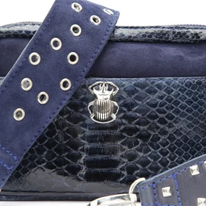 mode tendance CLARIS VIROT Sac Lily Python Navy 9