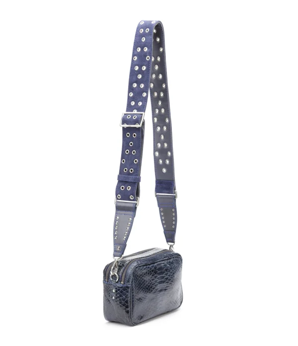 mode tendance CLARIS VIROT Sac Lily Python Navy 4