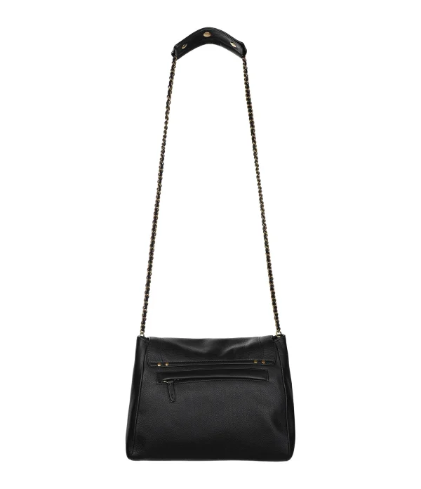 magasin pour JEROME DREYFUSS Sac Lulu L Cuir Grainé Noir Brass 4