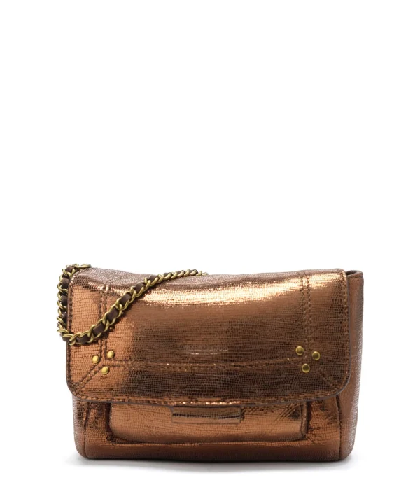 marque moins cher JEROME DREYFUSS Sac Lulu S Cuir Lamé Bronze 1