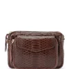 Meilleur Prix CLARIS VIROT Sac Charly Python Chocolat Endek Bordeaux 22