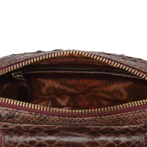 Meilleur Prix CLARIS VIROT Sac Charly Python Chocolat Endek Bordeaux 12