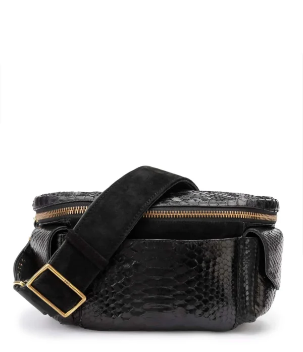 meilleur cadeau CLARIS VIROT Sac Banane Jules Python Noir 1