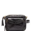 marque pas cher Sac Baby Charly Cuir Embossé Croco Noir, Collaboration Lulli X Claris Virot 17