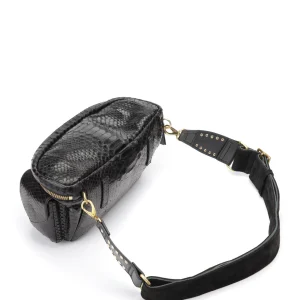 meilleur cadeau CLARIS VIROT Sac Banane Jules Python Noir 9