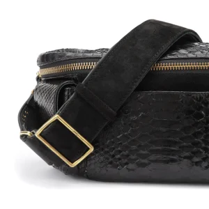 meilleur cadeau CLARIS VIROT Sac Banane Jules Python Noir 11