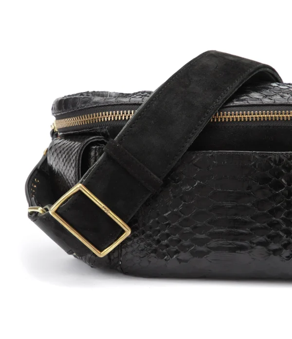 meilleur cadeau CLARIS VIROT Sac Banane Jules Python Noir 4