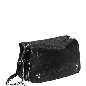 JEROME DREYFUSS Sac Bobi L Cuir Lamé Noir excellent qulity 9