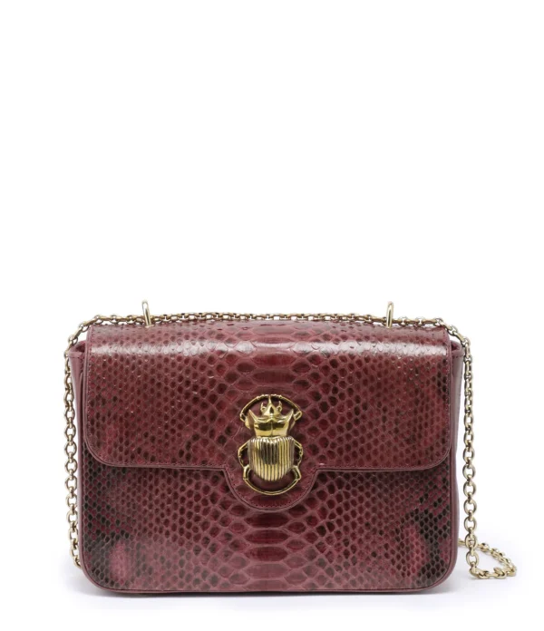 offre spéciale CLARIS VIROT Sac Big Ava Scarabée Python Bordeaux 1