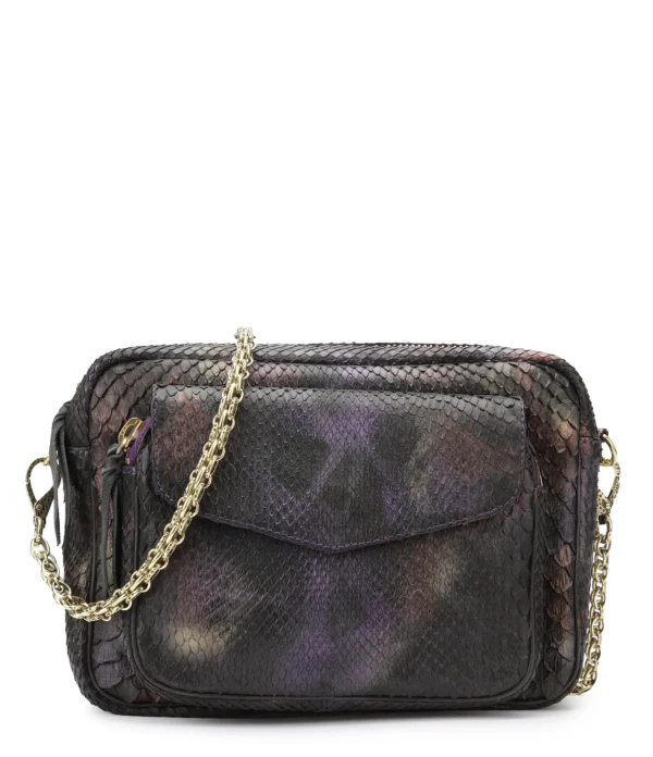 CLARIS VIROT Sac Big Charly Python Carbone se précipiter pour acheter 1