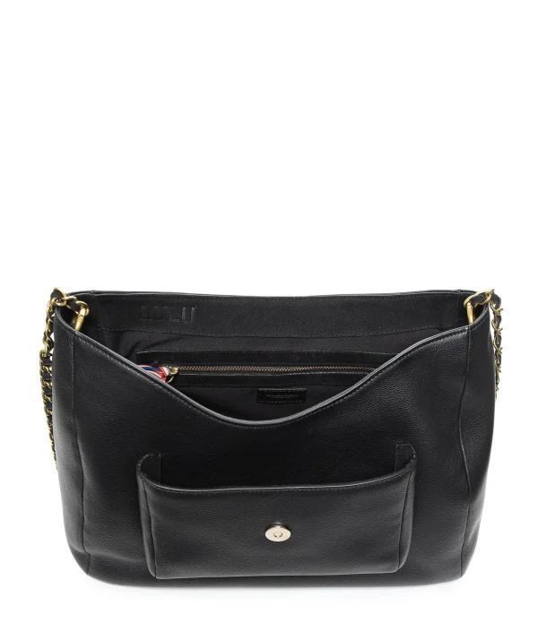 JEROME DREYFUSS Sac Lulu XL Cuir Noir Brass Boutique 5