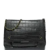 mode JEROME DREYFUSS Sac Lulu XL Cuir Croco Noir 20