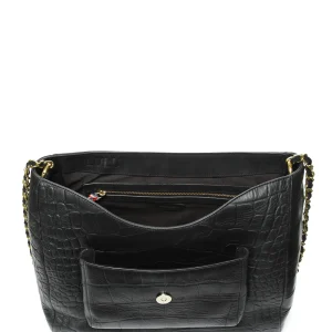 mode JEROME DREYFUSS Sac Lulu XL Cuir Croco Noir 15