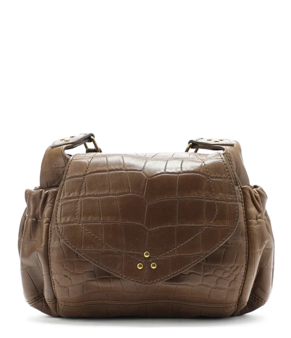 marque pas cher JEROME DREYFUSS Sac Helmut M Cuir Croco Kaki 1