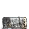 ZADIG & VOLTAIRE Sac Rock Vintage Metal Patchwork Cuir Argenté pas cher en vente 17