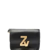 belle ZADIG & VOLTAIRE Mini Sac ZV Initiale Le City Grigri Cuir Noir 20