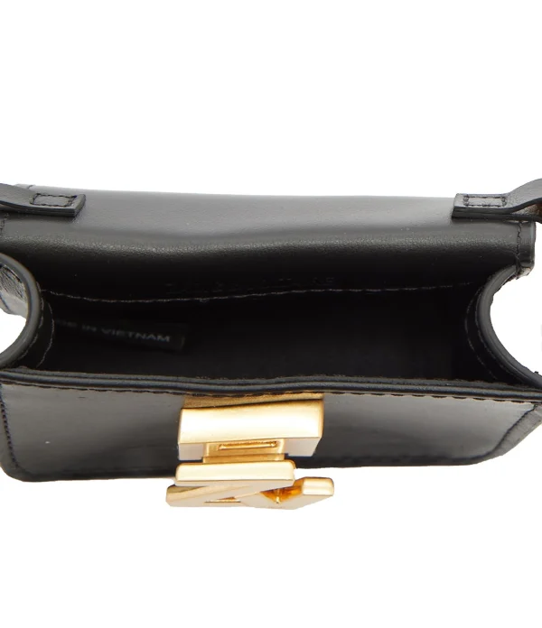 belle ZADIG & VOLTAIRE Mini Sac ZV Initiale Le City Grigri Cuir Noir 4