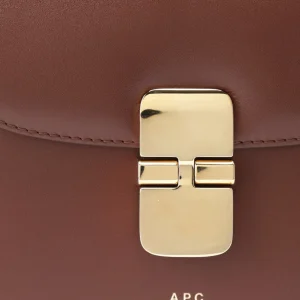 A.P.C. Sac Grace Mini Cuir Lisse Noisette pas cher 14