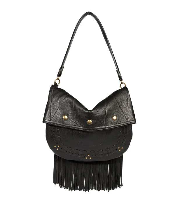 JEROME DREYFUSS Sac Jerry M Cuir Grainé Noir outlet 1