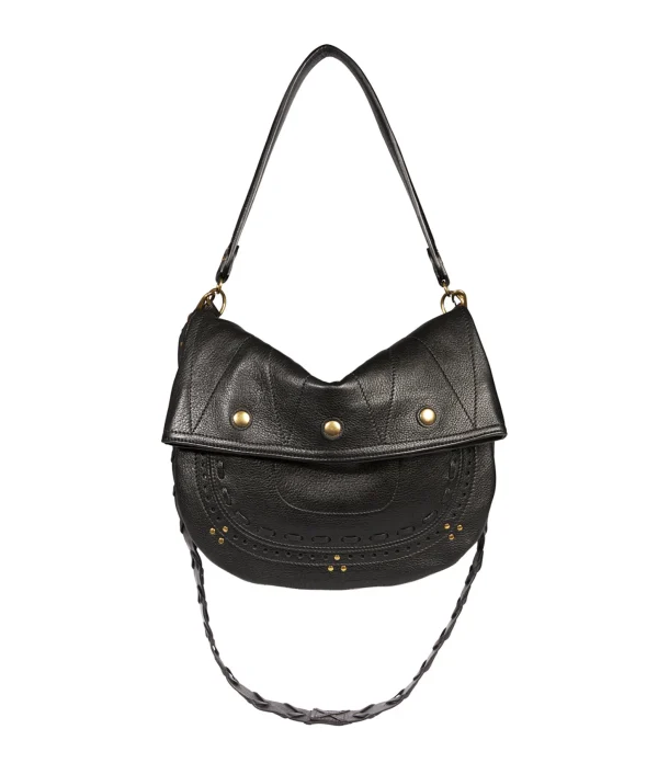 JEROME DREYFUSS Sac Jerry M Cuir Grainé Noir outlet 4