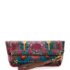 JEROME DREYFUSS Pochette Clic Clac L Soft Velours Imprimé Ikat, Capsule Velours grande qualité 20