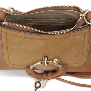 SEE BY CHLOE Sac Joan Mini Double Cuir Caramel marque pas cher en ligne 14