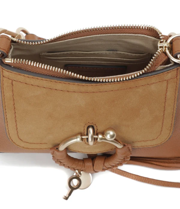 SEE BY CHLOE Sac Joan Mini Double Cuir Caramel marque pas cher en ligne 5