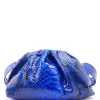 SISTA PARIS Sac Big Uniq Cuir Souple Python Bleu Large choix en ligne 25