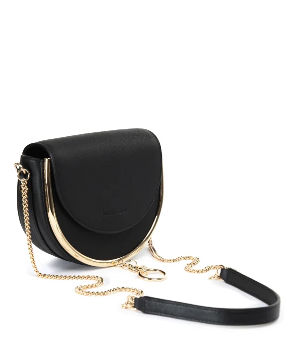 SEE BY CHLOE Sac Mara Cuir Lisse Noir Satisfait ou Remboursé 3