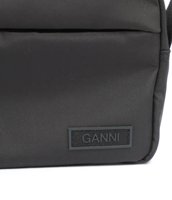 GANNI Sac Tissu Recyclé Noir à prix réduits 4