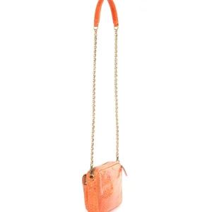 magasin pour CLARIS VIROT Sac Charly Python Orange 10