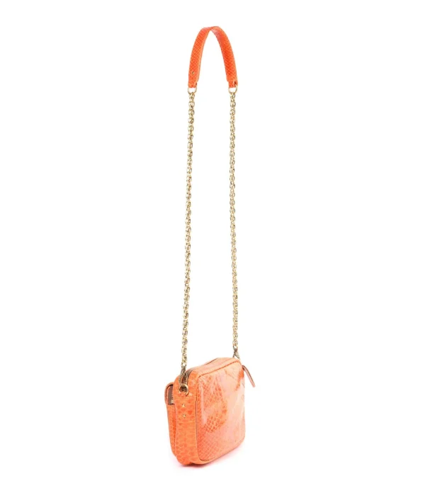 magasin pour CLARIS VIROT Sac Charly Python Orange 3