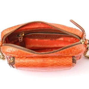 magasin pour CLARIS VIROT Sac Charly Python Orange 12